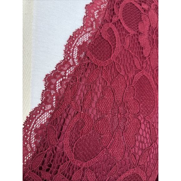 Baby Doll Lace Chiffon Skirt Burgundy Dark Romantic Cocktail Dress 18W - Picture 5 of 16